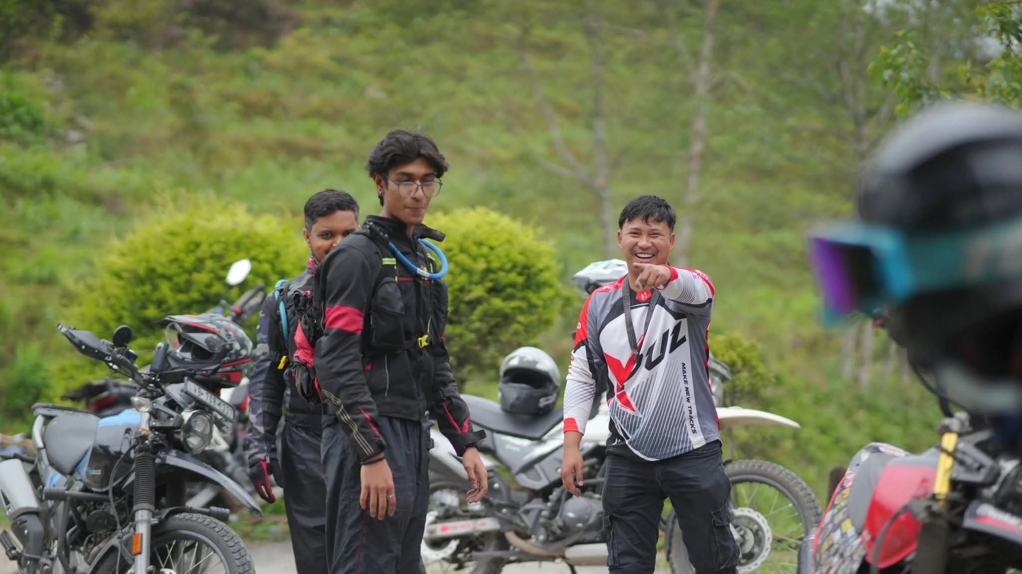 Barik Da sharing a motorcycle journey with fellow riders
